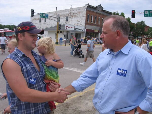 Tim Walz was known for working crowds during his campaign for Congress, which he won in 2006.