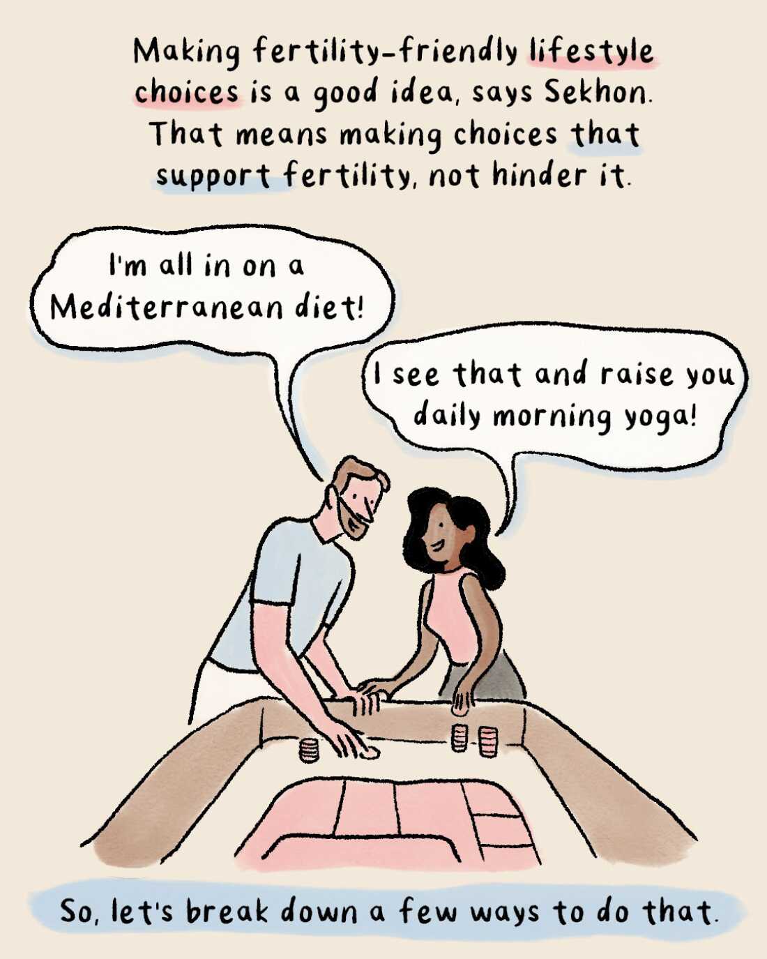 Making fertility-friendly lifestyle choices is a good idea, says Sekhon.