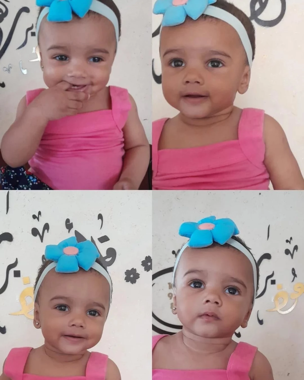 A series of photos of Malak taken at home in Deir al-Balah in July.