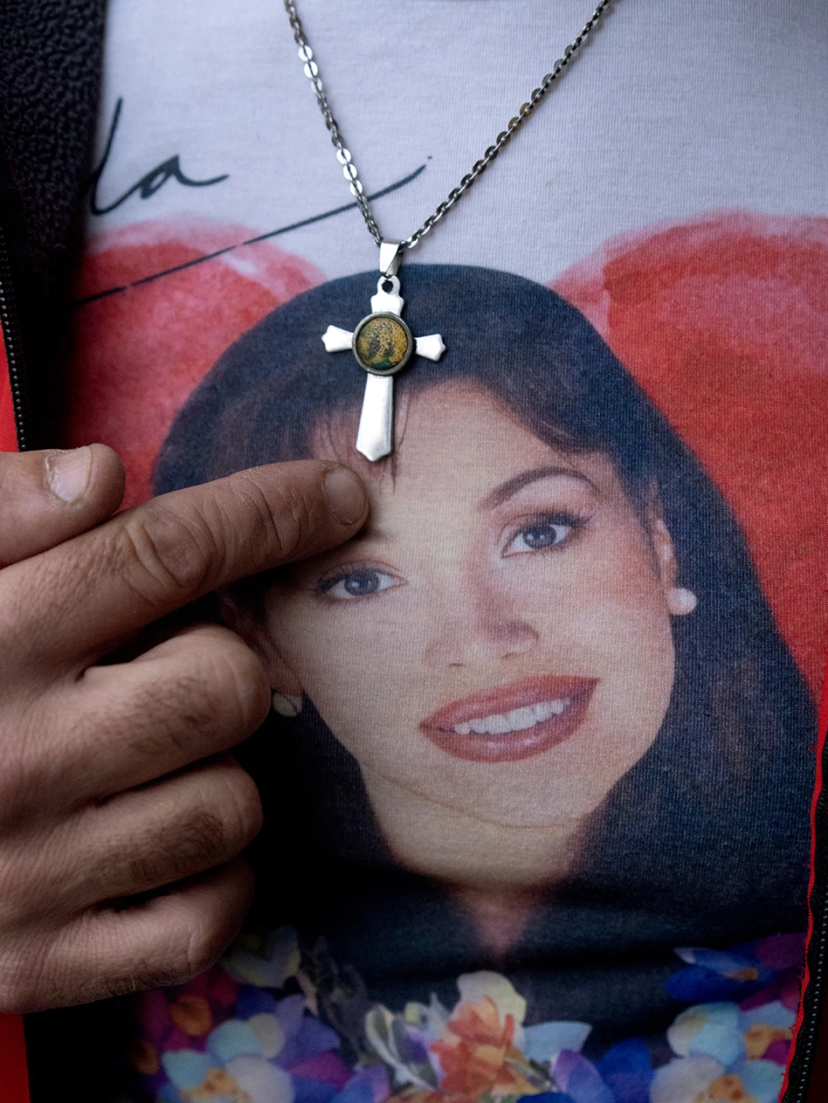Gilda, pictured here on a fan's T-shirt, became a pagan saint to her followers and an icon of Argentine cumbia.