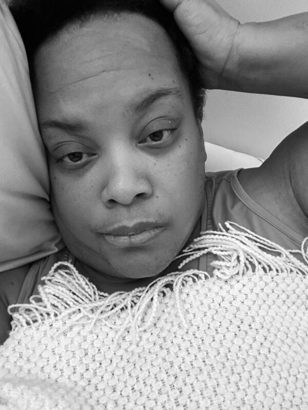 Dawn shared this selfie in a 2023 Facebook post about her experience as a long-term caregiver. She captioned it: "After a night of caregiving. Mom had a rough night last night." She didn't open about her struggles for many years, except to a therapist. “I kept it all inside and kept it moving.”
