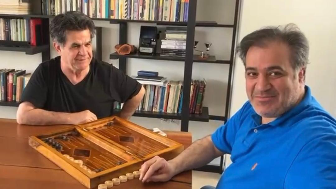 Mehdi Mahmoudian, right, was arrested by the Iranian authorities in late January for denouncing Supreme Leader Ali Khamenei as being primarily responsible for the mass killing of Iranian protesters. He is a co-writer of It Was Just An Accident, a film by Jafar Panahi, left.