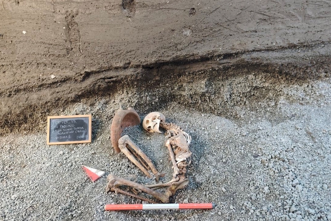 Pompeii archaeologists use AI to reconstruct man killed in volcano's eruption