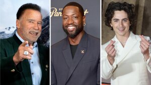 From left: Arnold Schwarzenegger, Dwyane Wade, Timothée Chalamet