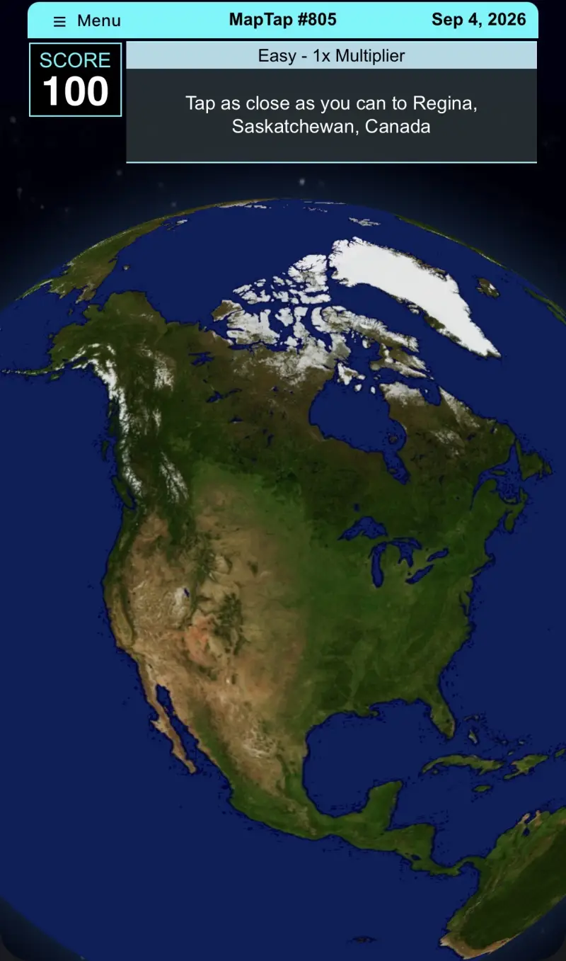 Any idea where Regina is? Do your best in MapTap's daily geography game.