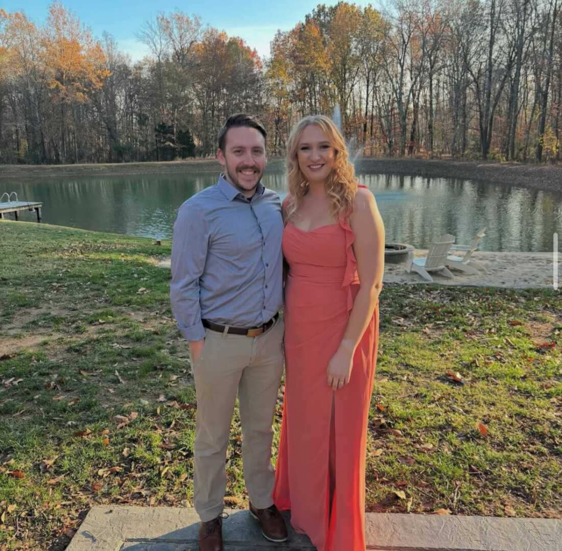 Natalie Cook, pictured here with her husband, Zachary, was struck by one boy's kindness toward her foster daughter.