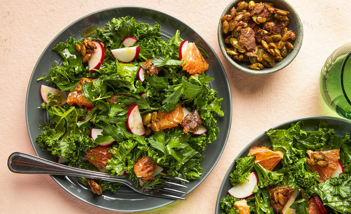 This kale salad can be made a day ahead of time and still taste fresh and delicious on Thanksgiving