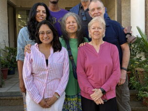 A U.S. multifaith delegation to the West Bank and Jerusalem led by the Rev. Ed Phillips (middle row, right), a Methodist minister, poses for a photo in Jordan. Israeli border agents at the Jordan-Israel border refused entry to the group.