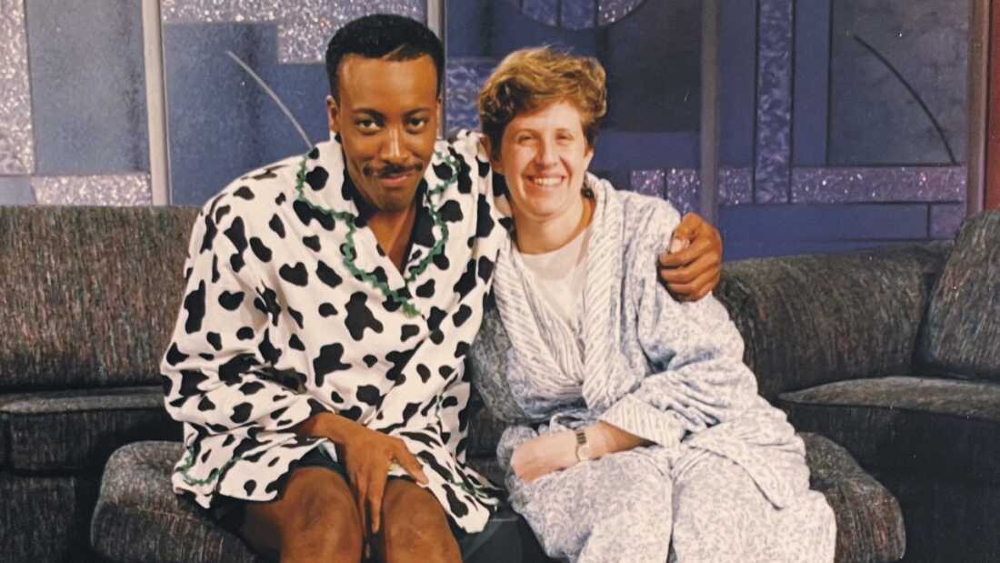 Arsenio & Marla Kell Brown at the staff PJ party on stage 29