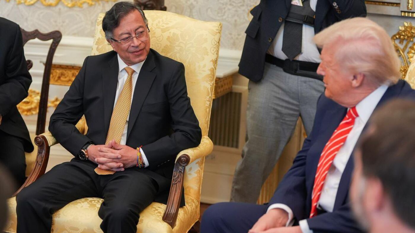 Trump hosts Colombia's Petro, one of his fiercest critics : NPR