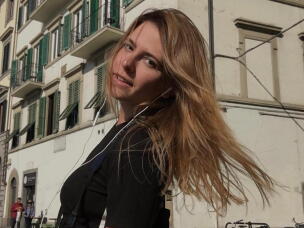 Kuvshynova visiting Italy in 2021.