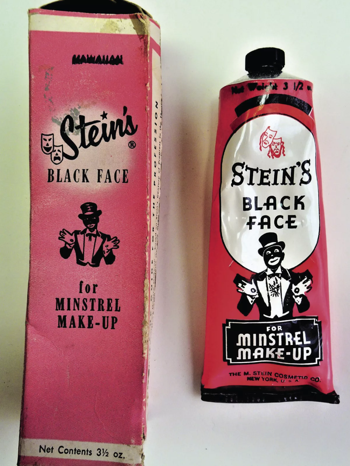 Stein's makeup company created multiple shades of blackface for performers in amateur minstrel shows.