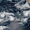 Hurricane Polo's remnants bringing more rain to flood-struck U.S. Southwest : NPR 5 This satellite image from the National Oceanic and Atmospheric Administration (NOAA) shows Tropical Storm Nolo, left, south of Hawaii; Hurricane Odalys, middle, and Hurricane Polo, right, off the coast of Mexico, in the Pacific Ocean on Thursday, Sept. 24, 2026.