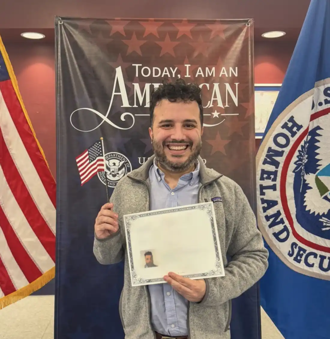 Juan Escalante became a U.S. citizen in 2025, the first in his family.