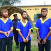 Left to right - Tyler Thompson Jr., Marcel Malanga, Benjamin Reuben Zalman-Polun upon their release from a Congolese prison.