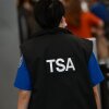 A TSA agent looks on at O'Hare Airport in Chicago, Thursday, March 26, 2026.