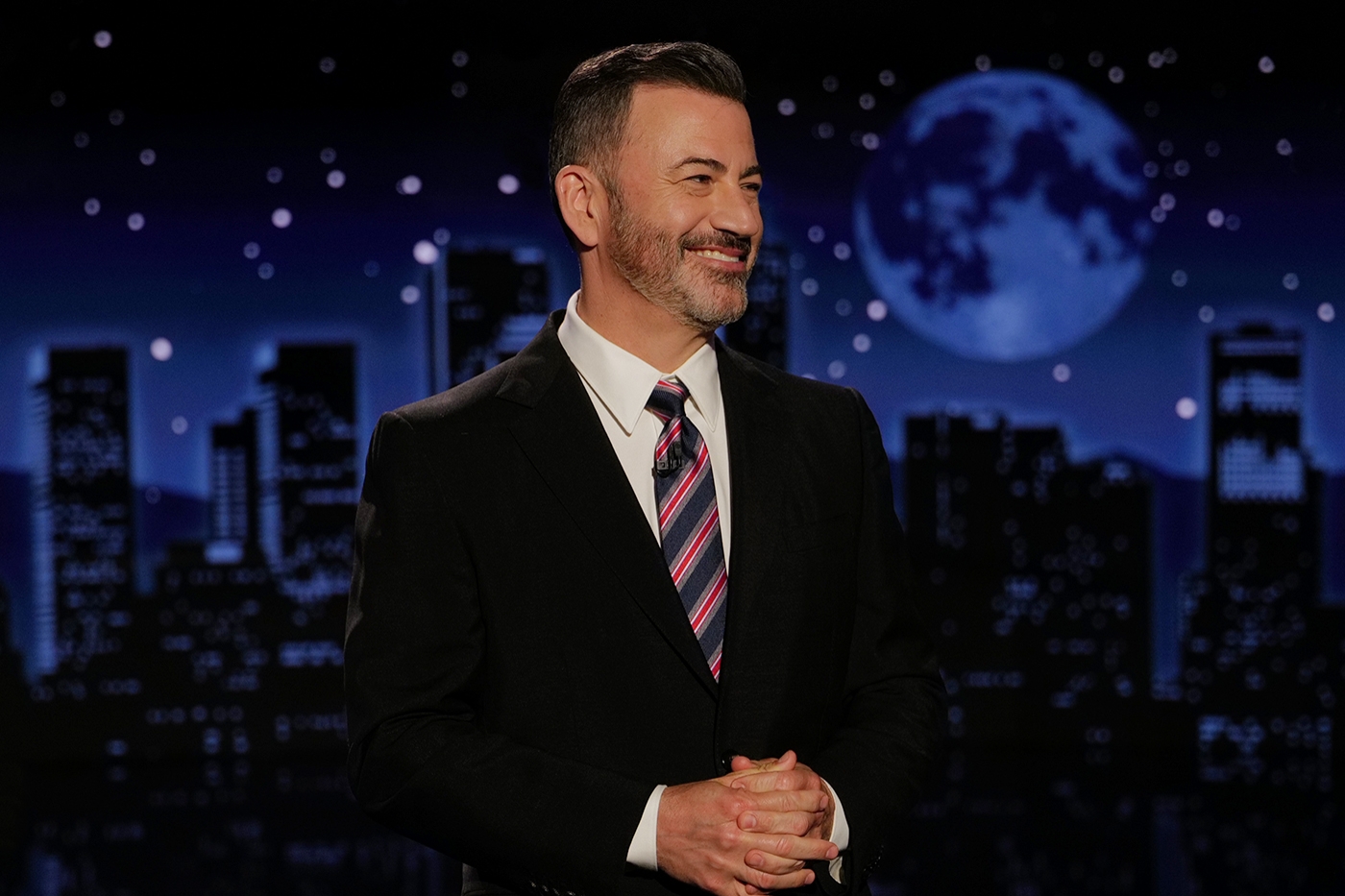 Jimmy Kimmel was suspended and off the air for nearly a week before returning Tuesday night with his late-night show, <em>Jimmy Kimmel Live!</em> (Disney)