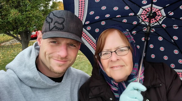 Luke Thornhill and his mother, Nancy Richardson, in an undated photo.