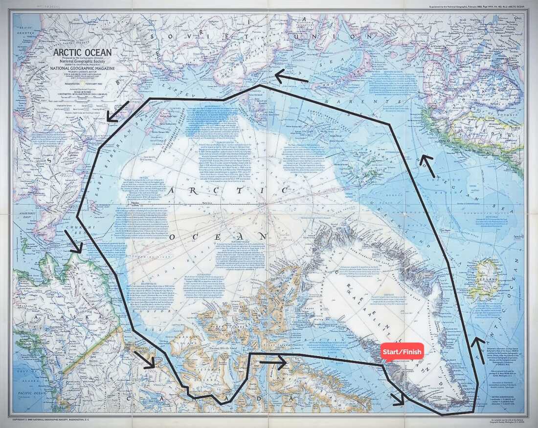 The route Rutherford plans to take is some 10,000 nautical miles long. No one has completed it unassisted.