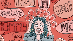 A mom losing her cool. 