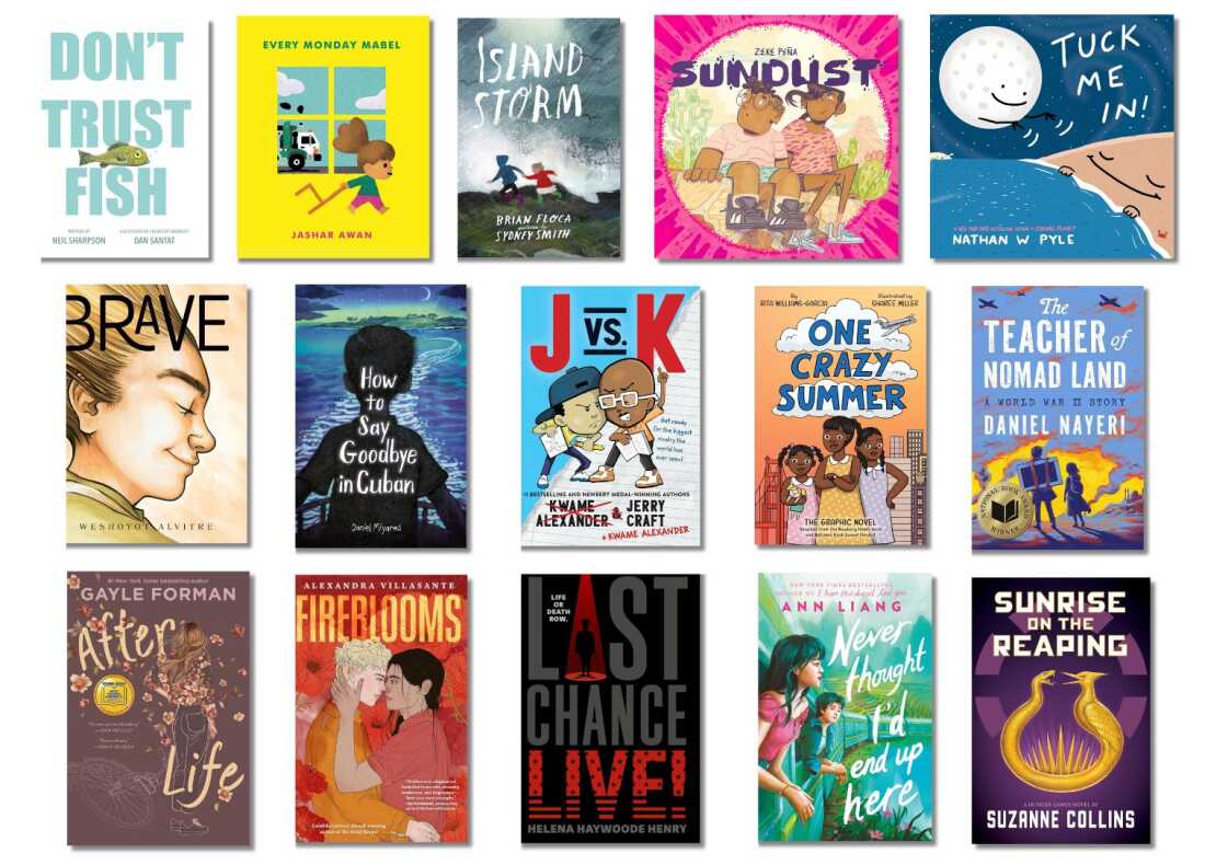 Live! by Helena Haywoode Henry; Never Thought I'd End Up Here, by Ann Liang; Sunrise on the Reaping, by Suzanne Collins