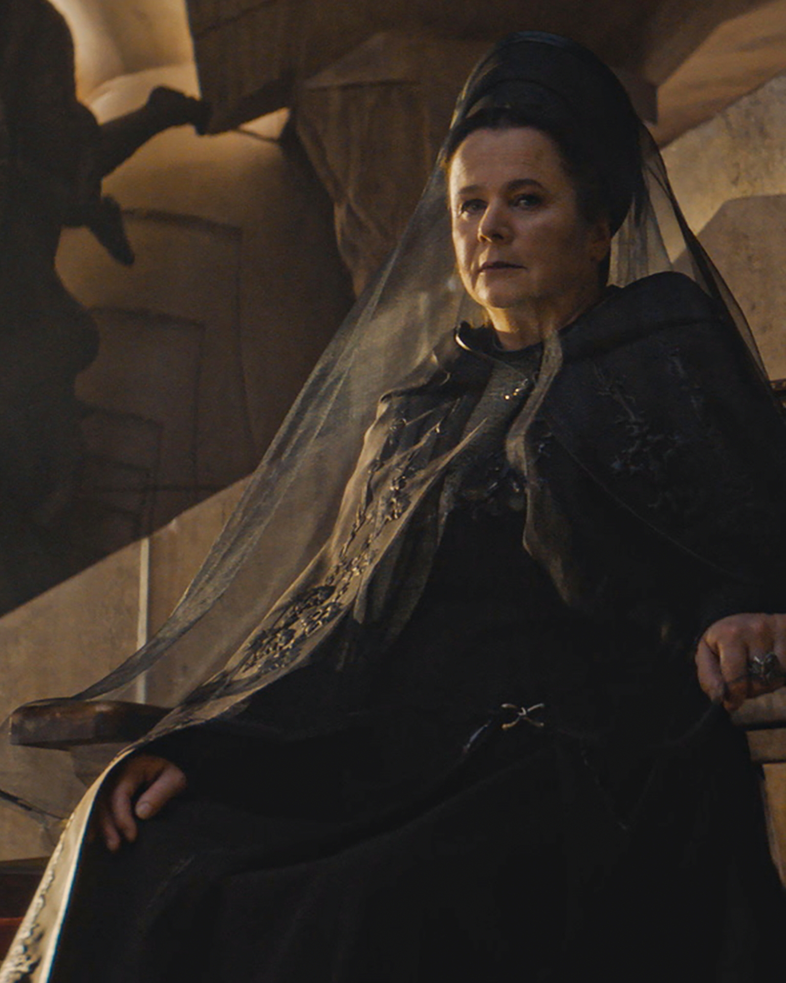 Emily Watson plays the role of Mother Superior Valya Harkonnen in the new HBO prequel series <em>Dune: Prophecy.</em>