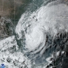 A satellite image shows Hurricane Francine in the Gulf of Mexico as it advances toward Louisiana on Tuesday evening.