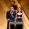 Bowen Yang and Rachel Sennott present the nominees for Best Picture during the 97th Oscars Nominations Announcement at Samuel Goldwyn Theater on Jan. 23, 2025 in Beverly Hills, Calif.