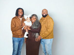 Nadia Gramby, her husband Shamar and their two kids, son Khalil and daughter River Emmanuel.