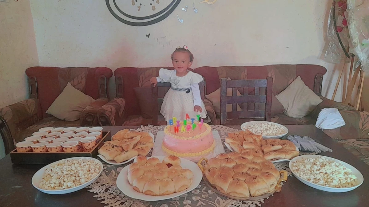 Malak, who was found without family in Gaza City as a newborn last year after an Israeli attack, celebrated her first birthday in October in Deir al-Balah.