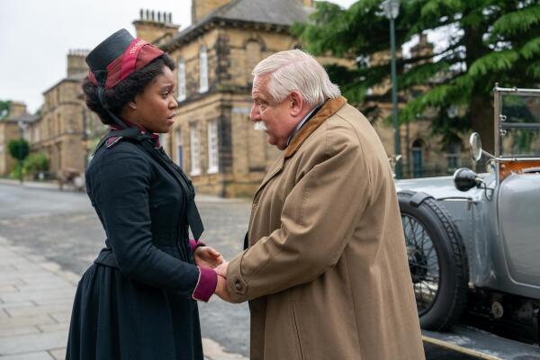 Mara Okereke as Mary Lockwood, left, with Simon Russell Beale as composer Edward Elgar in The Choral.