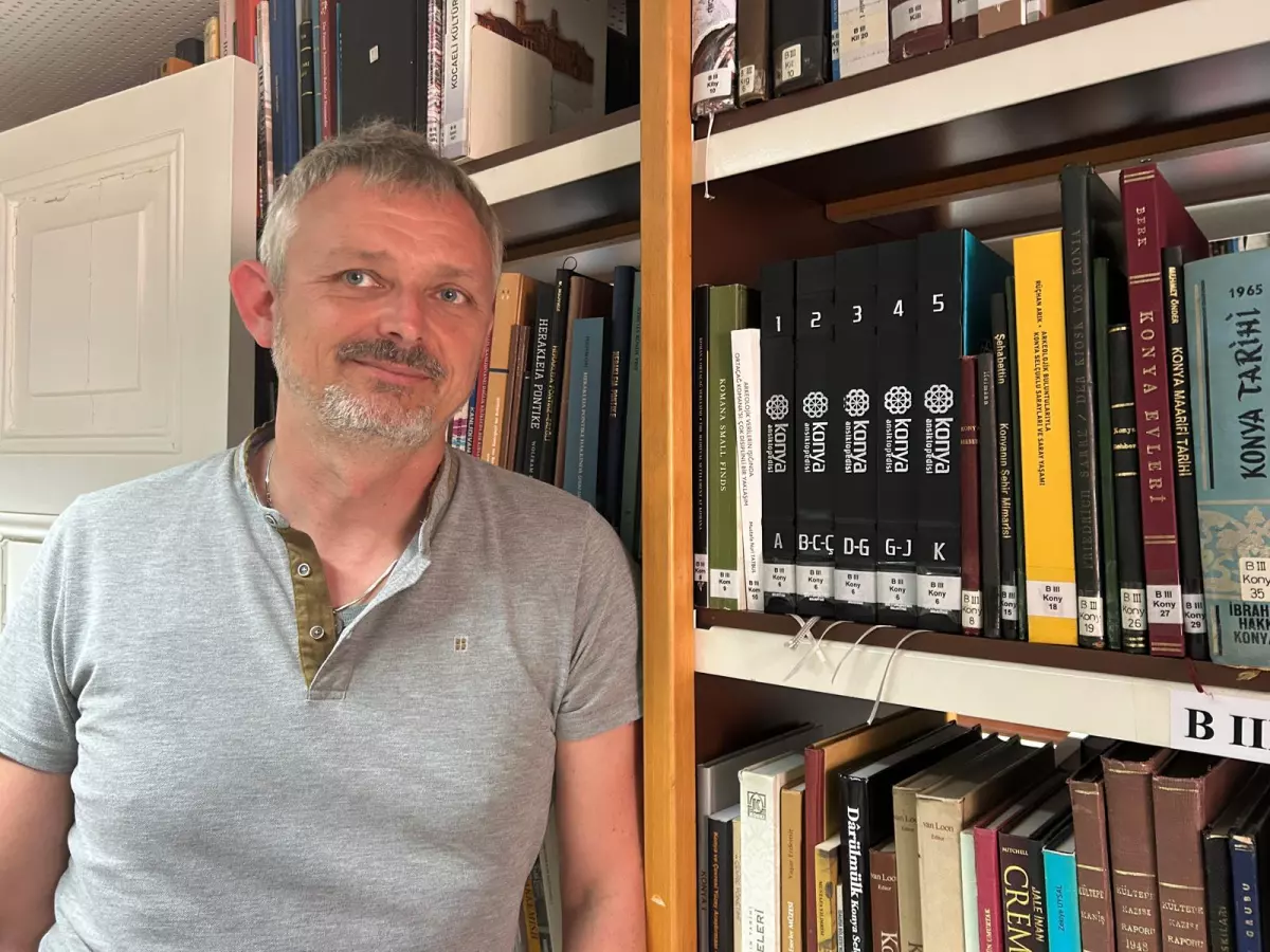 Archaeologist Lee Clare, photographed at his office in Istanbul, has overseen the Gobekli Tepe archaeological site for over a decade.