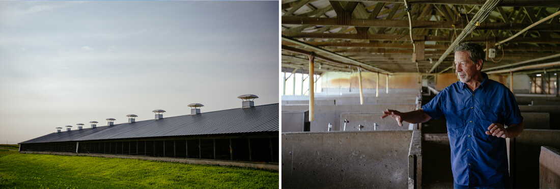 Rand Faabord and his family converted stalls previously used for pig farming.