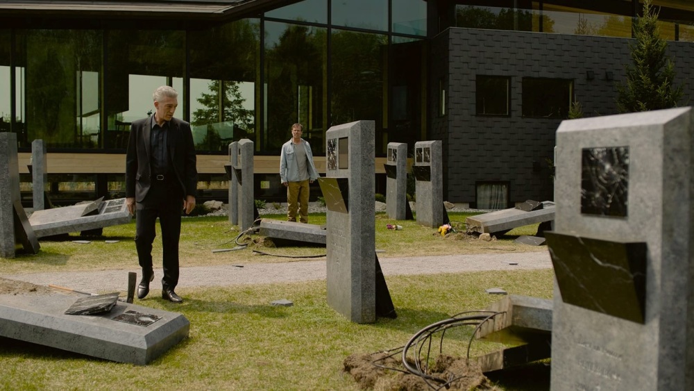 In <em>The Shrouds,</em> Vincent Cassel plays a widower who uses technology to monitor the remains of his dead wife. (Janus Films)