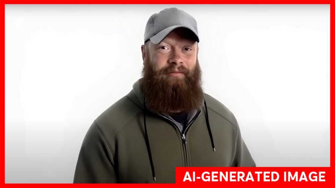 A screenshot of the AI-generated video of Christopher Pelkey produced by Tim Wales and Scott Yentzer, consulted with Stacey Wales.