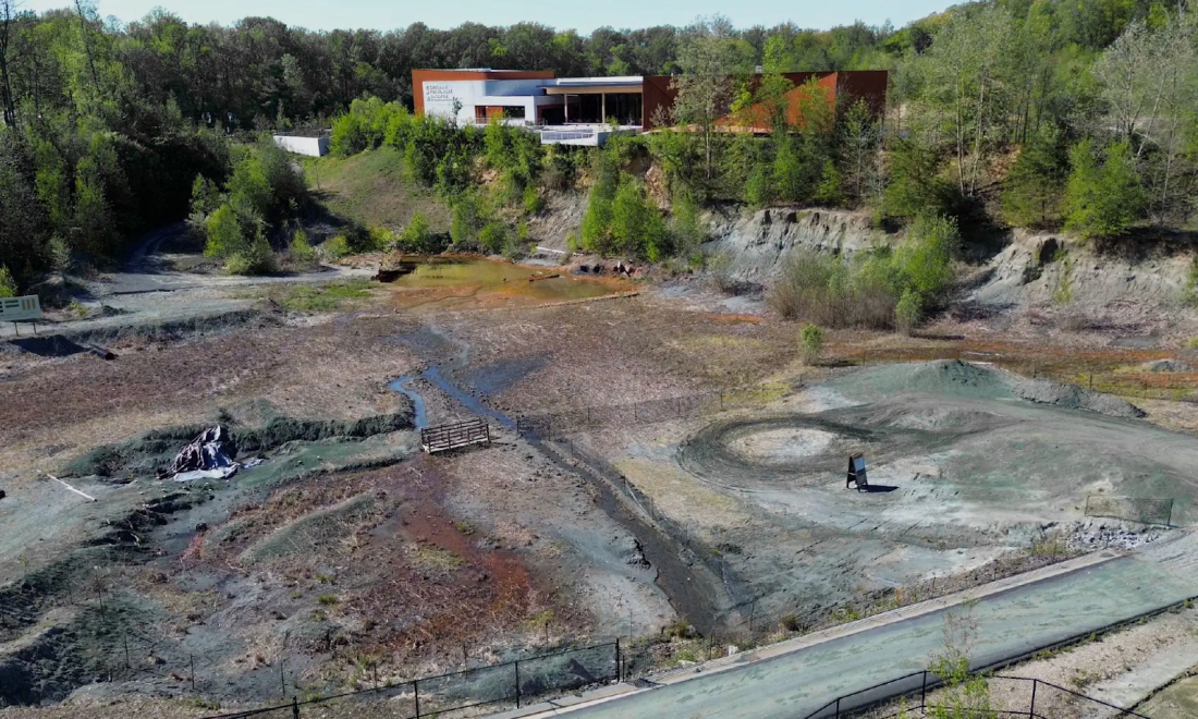 Edelman Fossil Park & Museum with their quarry fossil dig below