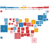 Map showing NPR's current electoral ratings, based on current polling data. Of the swing states, Arizona has moved to