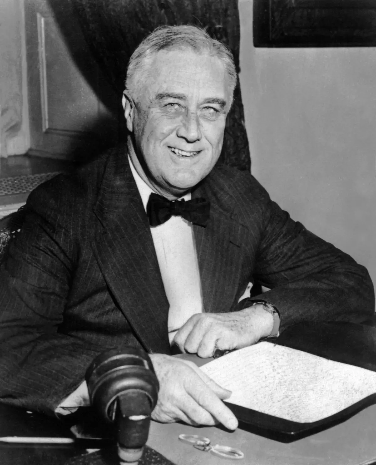 President Franklin Delano Roosevelt circa 1930 at the White House. In the 1930s, FDR's 'court packing' plan brought the U.S. to the brink of a constitutional crisis.