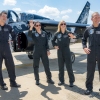 Four astronauts from the Polaris Dawn mission — from left, Jared Isaacman (mission commander), Sarah Gillis (mission specialist), Anna Menon (mission specialist/medical officer) and Scott “Kidd” Poteet (pilot), say they've gone through some 2,000 hours of simulator training to prepare for an ambitious visit to space.