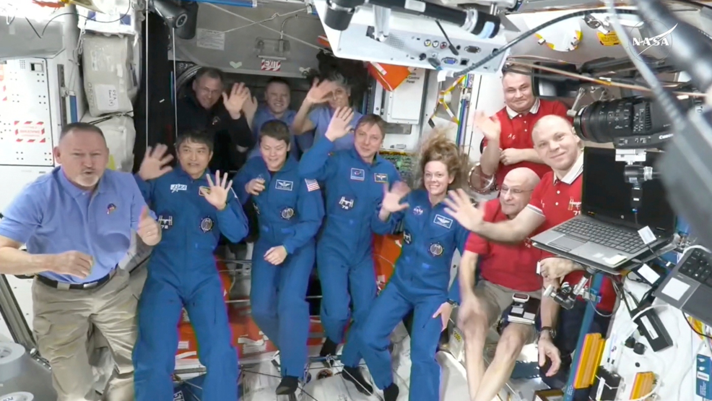 Crew arrives on ISS to replace astronauts 'stranded' in space for nine months