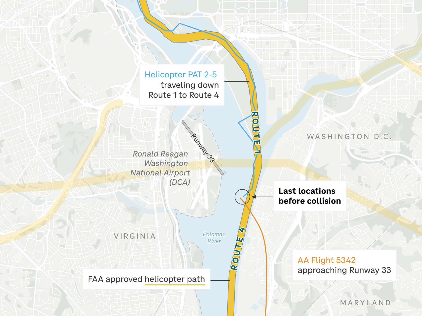 Map A look at helicopter traffic patterns over D.C. NCPR News