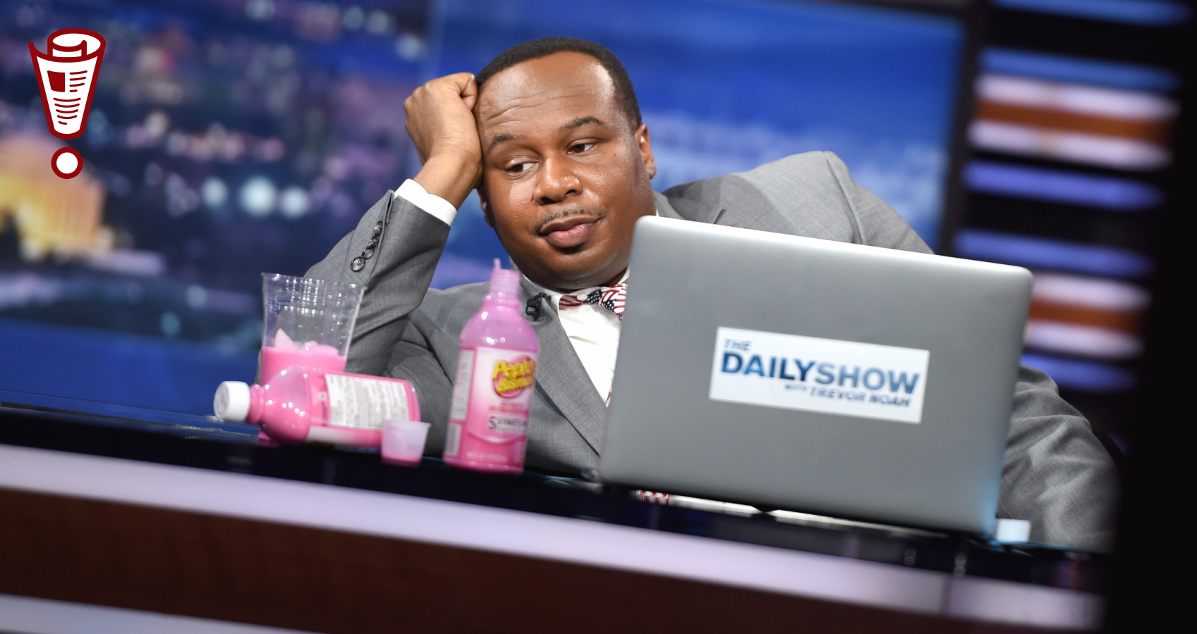 Roy Wood Jr. on "The Daily Show with Trevor Noah" LIVE one-hour Democalypse 2016 Election Night special on November 8, 2016 in New York City. (Photo by Jason Kempin/Getty Images for Comedy Central)