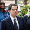 Adam Mosseri (C), head of Instagram, arrives at the Ronald V. Dellums Federal Building & United States Courthouse as Meta is on trial over social media addiction in Oakland, California, on August 25, 2026. A coalition of US states is seeking around $200 billion in damages against Meta, which they accuse of intentionally designing Facebook and Instagram to be addictive for children, in a landmark trial. (Photo by Karl Mondon / AFP via Getty Images)