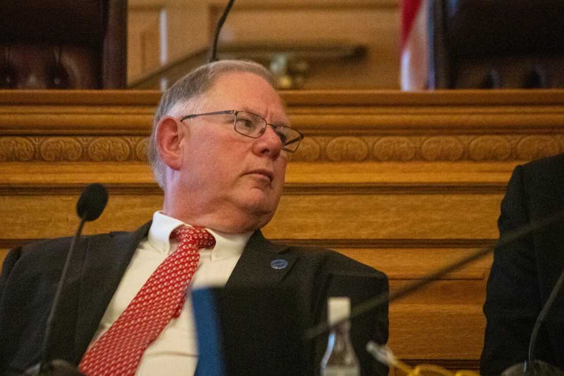 Kansas House Speaker Dan Hawkins, a Republican, demoted seven lawmakers for failing to toe the party line on redistricting.