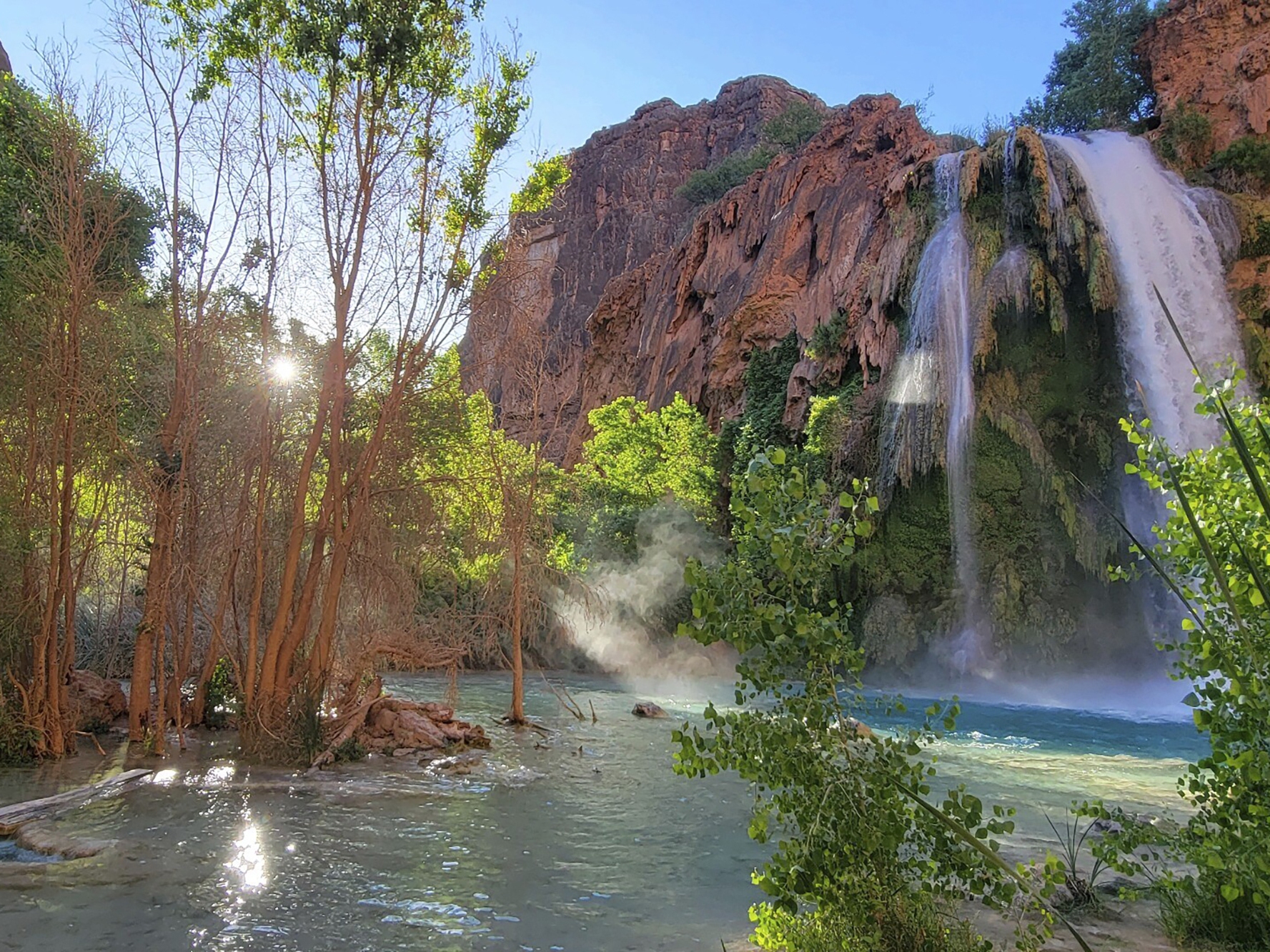 Dozens of hikers became ill during trips to waterfalls near the Grand Canyon