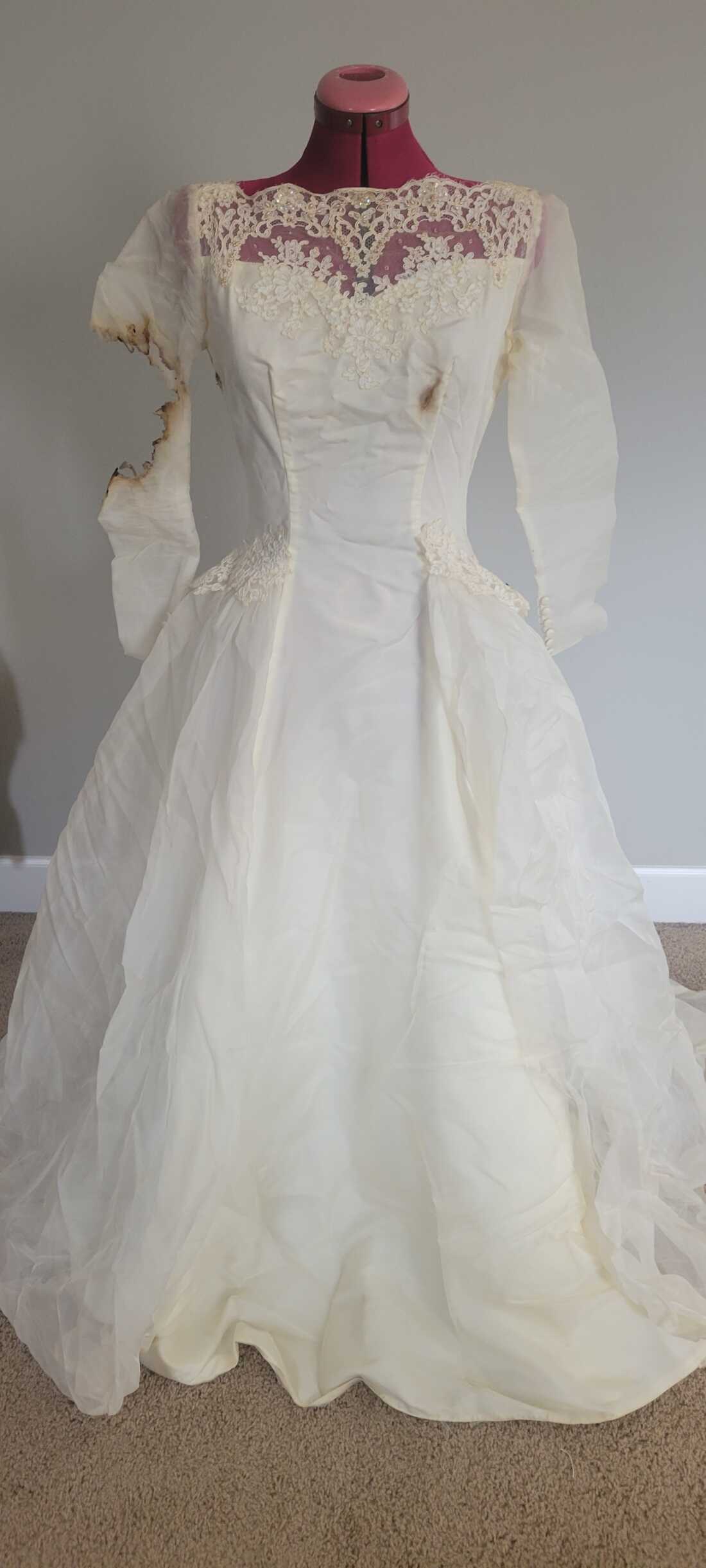 How a wedding dress restorer brings gowns back to life : NPR