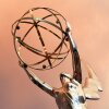 An Emmy statue in front of the Television Academy in 2016.