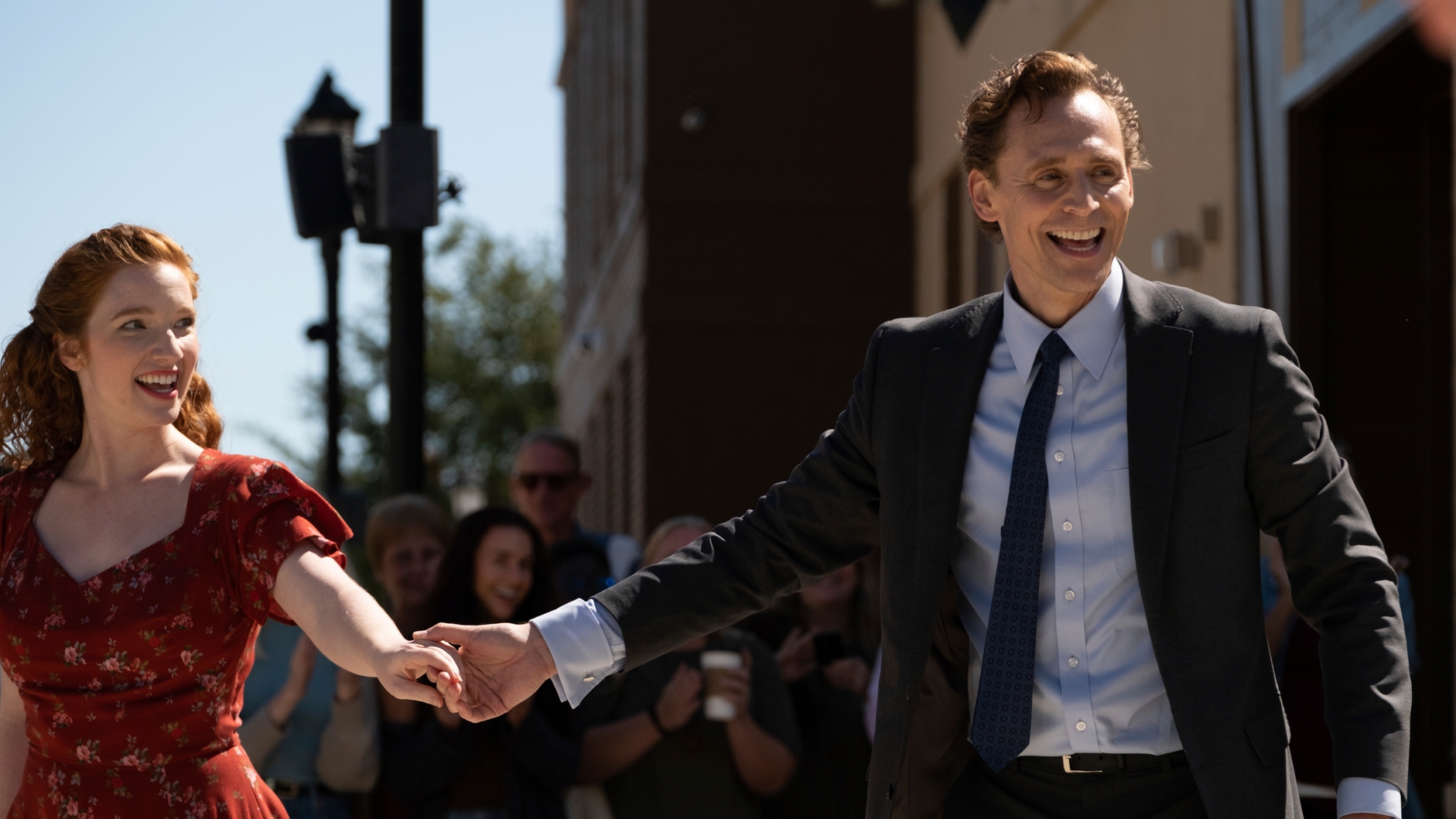 Tom Hiddleston and Annalise Basso play Chuck and Janice in <em>The Life of Chuck.</em>