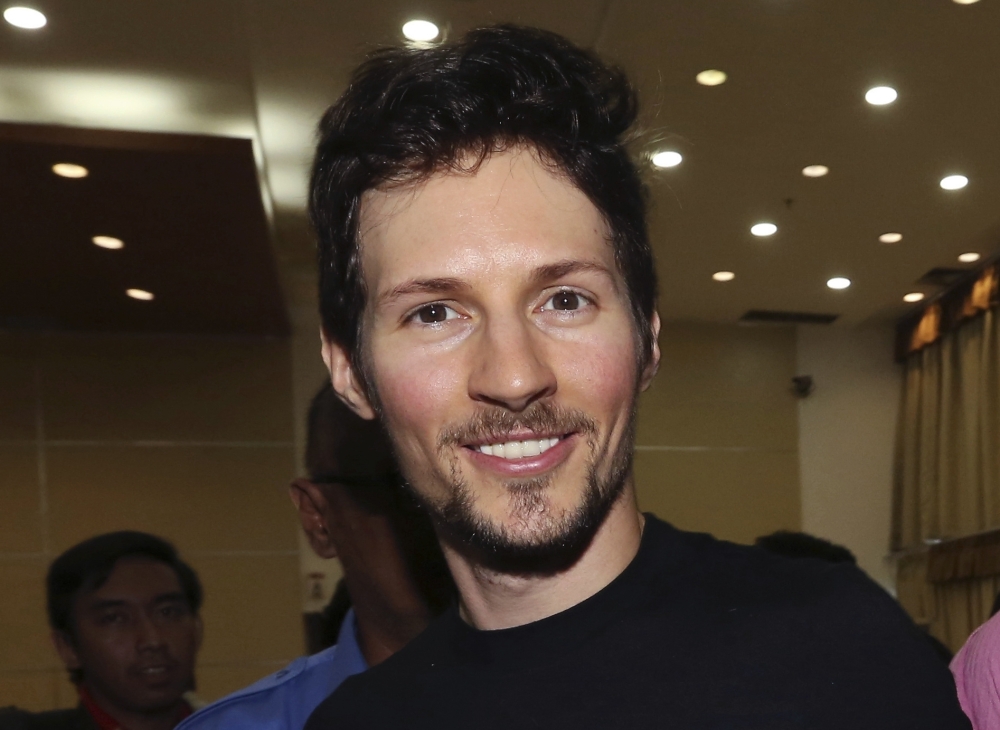 Telegram founder Pavel Durov, in Jakarta, Indonesia in 2017. His popular messaging app offers end-to end encryption in individual chats, which puts the chat logs outside the reach of law enforcement. (AP)