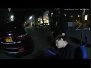 In bodycam footage released by the Milwaukie Police Department, Descamps is seen in the hospital parking lot, unresponsive to surrounding officers.